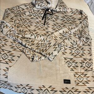Hurley Men's Beige Aztec Crewneck Pullover
